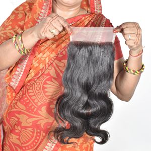 Extensions de cheveux humains naturels 100% de bonne qualité, provenant de temples indiens, avec fermeture naturelle, ondulation corporelle, double extrémité, non traités - Product Image 1