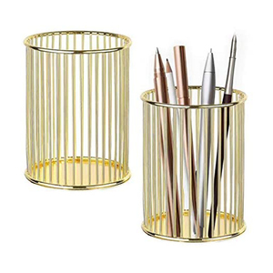 Porte-stylo en laiton en métal plaqué vente chaude bureau décoratif personnalisé prix le plus bas porte-stylo en métal - Product Image 1