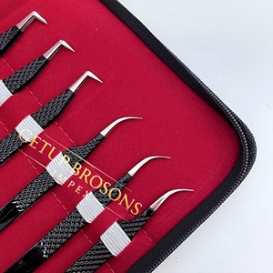 แหนบต่อขนตา GETUP BROSONS IMPEX สีดำเคลือบผงสีเงิน ปลายสแตนเลส ป้องกันไฟฟ้าสถิต ทนทาน เรียบลื่น ขนาด 10 มม. จับถนัดมือ - Product Image 2