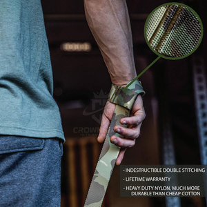 Sangles de poignet antidérapantes pour soulevé de terre avec logo personnalisé – Idéales pour la musculation et l'entraînement en salle de sport - Product Image 3