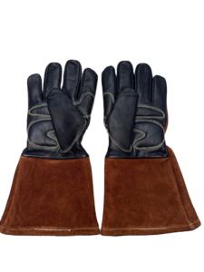 ถุงมือเชื่อมทิคถุงมือเชื่อมหนังแพะสีดำถุงมือเชื่อมดีไซน์ใหม่ล่าสุด - Product Image 2