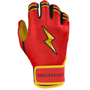 BRUCE <b>BOLT</b> Original Series Short Cuff Batting Gloves - Red Color Guantes De Bateo De Beisbol - Product Image 2