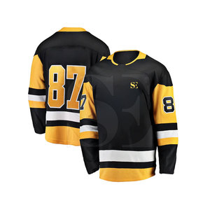 Vente en gros Personnalisé 100% Polyester Grande Taille Maillot de Hockey sur Glace Respirant avec Conceptions de Sublimation Caractéristiques Service OEM - Product Image 4