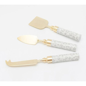 Planche à fromage fantaisie à poignée en marbre or et blanc Design unique Ustensiles de cuisine de table en bambou avec revêtement PVD pour une meilleure coupe - Product Image 2