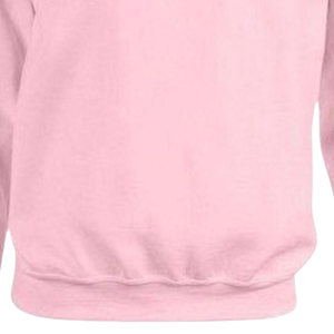Crest Crewneck <b>Sweatshirt</b> Light <b>Pink</b> Green Embroidered Pullover Custom Greek Sorority Apparel - Product Image 4