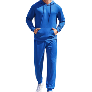 Conjunto de ropa deportiva moderna de dos piezas para hombre, traje informal cómodo transpirable de alta calidad para correr, entrenamiento elegante con capucha de invierno - Product Image 2