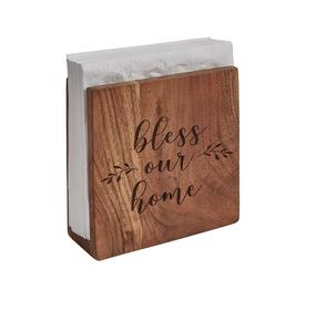 Almacenamiento de pañuelos de uso doméstico, caja de madera, caja de almacenamiento, soporte para servilletas, organizador, soporte para caja de pañuelos con tapas de madera - Product Image 6