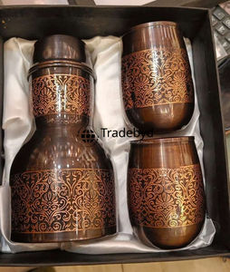 Pure Wide Copper <b>Bottle</b> for Health Detox Water Handmade Eco Friendly by Tradebyd - Product Image 4