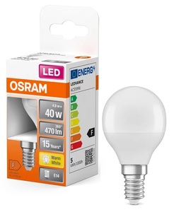 Lampada LED Sferica E14 4.9W 2700K 470Lm (Osram 4058075431096) - Product Image 1