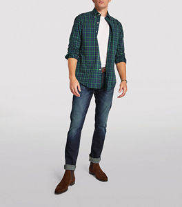 Pantalones Vaqueros Azules Personalizados 2026 para Hombre, Servicio OEM, Estilo Recto Ajustado y Elástico con Bolsillos Exteriores, Marca Propia - Product Image 2