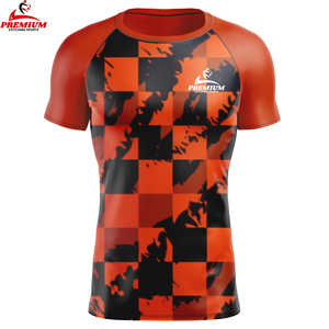 Camisas de compresión para hombre, logotipo personalizado, camisetas para correr de secado rápido, camisetas elásticas de manga corta para gimnasio, ropa deportiva de entrenamiento - Product Image 1