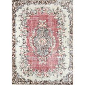 Alfombras de Lana Anudadas a Mano de Gran Tamaño, Diseño de Medallón Rojo y Naranja, para Sala de Estar o Pasillo - Pae-2645 - Product Image 1