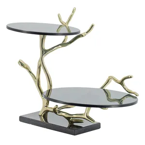 Support à gâteau en métal élégant fait à la main avec finition dorée pour réception de mariage, support à gâteau de mariage, grand grossiste - Product Image 2