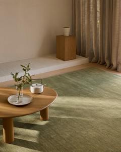 Alfombra de lana verde claro de salvia de 15mm de espesor personalizada, pelo cortado a mano, diseño de felpa, duradera, moderna, de Color sólido, juegos de alfombras gruesas de 15mm para el hogar - Product Image 5