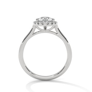 Anillo Solitario con Halo de Moissanita Corte Pera de 1.5ct, Plata de Ley 925, Anillo de Compromiso - Product Image 5
