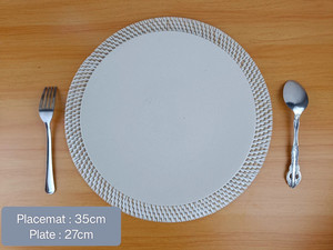 Venta caliente en línea estilo bohemio tejido a mano de dos tonos manteles individuales de ratán redondos Ajuste de mesa de granja para fiestas hechas en Vietnam - Product Image 4