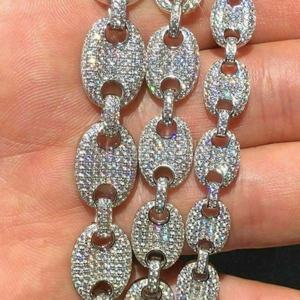 Lujo oro mujer Iced Out Puffed Mariner Link Hip-Hop cadena moderna declaración joyería que simboliza fuerza y confianza - Product Image 3