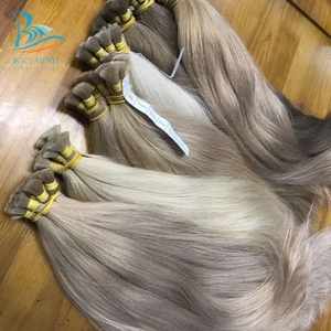 ขายส่งราคาซูเปอร์คู่ตรงสีบลอนด์กลุ่มผมรวมกลุ่มหนังกำพร้าชิดมนุษย์ผม - Product Image 6