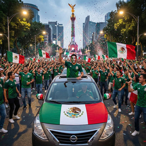 Copertura per Bagagliaio Auto con Bandiera Messicana in Poliestere Resistente - Product Image 4