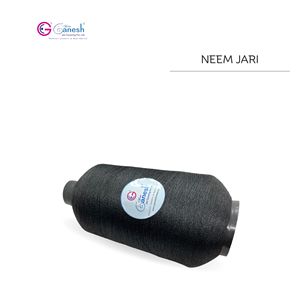 Hilo de bordado negro 180D Neem Jari metálico Flora Jari poliéster Lurex de alta tenacidad para tejer a mano - Product Image 3