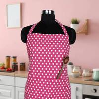 Apron Koki Katun Berkualitas Tinggi dengan Tali Leher yang Dapat Disesuaikan, Cetak Logo Kustom untuk Dapur dan Toko Roti