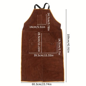 <b>Welding</b> Workshop Apron 23.6x41.3 in Heavy Duty Blacksmith Aprons for Men Women Restaurant & Bar Use Customized Brand - Product Image 4