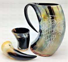 Taza para Beber de Cuerno de Búfalo Hecha a Mano para Cocina y Comedor, Taza de Agua Tradicional de Cuerno de Búfalo Natural con Acabado Artesanal - Product Image 5