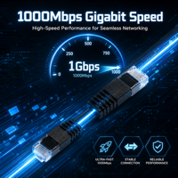 Kabel Ethernet Cat6 Cat5e Kecepatan Tinggi 24AWG 26AWG Tembaga Murni UTP RJ45 Kabel Patch Jaringan 1000Mbps Kabel LAN PVC LSZH