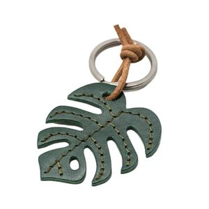 Promotional Custom PU Leather Monstera <b>Leaf</b> Keychain - Product Image 5