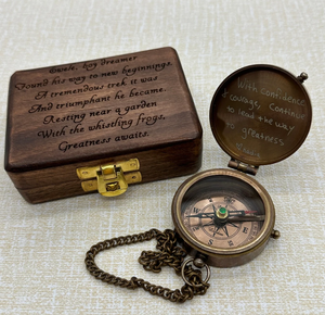 Premium QualityPersonalized Compass,Sundial Compass, Anniversary Gift, Husband Gifts, Couples Gift, Christmas Gifts - Product Image 2