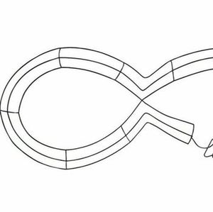 Ornement de guirlande d'arbre de Noël de symbole d'infini en fil de fer avec la poudre noire enduite finie pour la décoration de maison de fête - Product Image 2