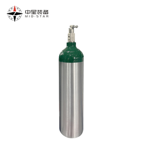 Venta caliente cilindro de gas de oxígeno médico portátil de aluminio O2 tanque de oxígeno limpio seguro válvula reguladora fabricada Venta caliente - Product Image 5