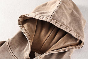 OEM Service personnalisé surdimensionné coton lourd hommes personnalisé lavage à l'acide sweat à capuche noir offre en gros tendance 2024 qualité - Product Image 3