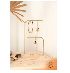 Soporte de joyería estilo espejo con ganchos para pendientes, collares, anillos, organizador elegante para decoración de Tocador de la India - Product Image 6