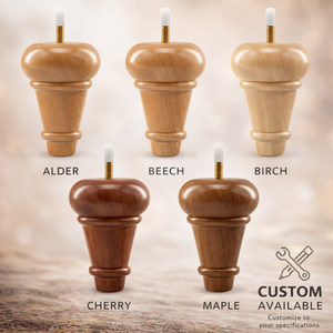 Solid Wood Sofa Legs Premium Quality Traditional Heavy Duty Turned for Living Room Apartment Sofa <b>Chair</b> Bed Cabinet - Product Image 3