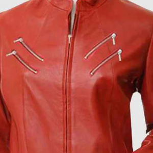 Veste en cuir véritable pour femmes, élégante devant avec intérieur doux, coupe ajustée surdimensionnée et rembourrage en coton assorti à tous les modèles. - Product Image 3