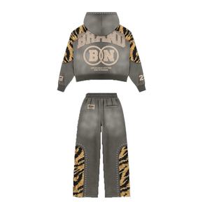 2026 hommes survêtement personnalisé 80 coton 20 Polyester survêtements ensemble survêtement unisexe poids lourd marque de luxe survêtement pour hommes - Product Image 3