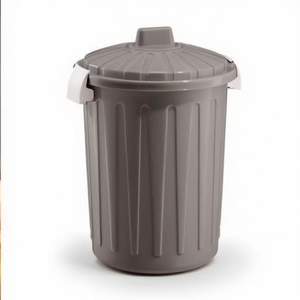 Cubo de Almacenamiento Dove Gray BLIM de 23 Litros con Tapa de Clip, Cubo de Basura Cuadrado Moderno con Pedal para Interiores y Exteriores BD001L02300198 - Product Image 2