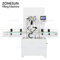 ZONESUN ZS-YTCR4A automatique 4 têtes eau de javel toilette nettoyant corrosif chimique liquide engrais gravité bouteille Machine de remplissage