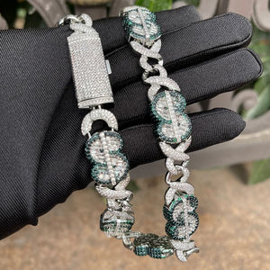 Adornado Sparkling Leb Grown Diamonds 925 Sterling Silver Hip Hop Chain Mejora tu apariencia Fiestas Regalo perfecto Cuerpo - Product Image 3