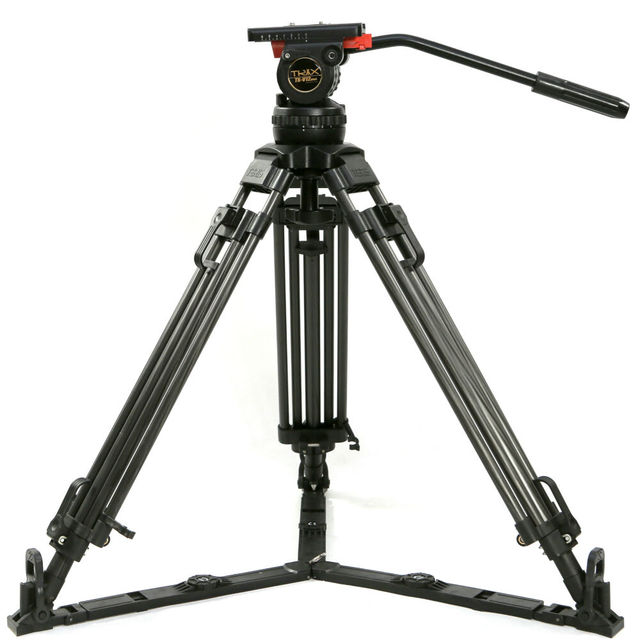 Teris V12T Plus Professional Carbon Fiber 100mm Bowl Fluid Head Camera Tripod for Film Making