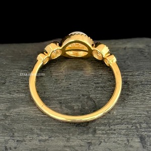 Bague Miligrain en or massif 14 carats avec diamants naturels. - Product Image 2