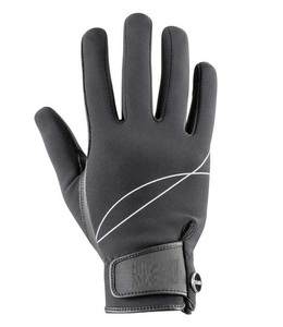 QHP Guantes de montar de invierno para niños Cuero Algodón PU y poliéster Empuñaduras para deportes de equitación - Product Image 3
