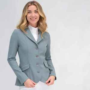 Chaqueta de Montar Azul Marino para Mujer, Poliéster y Algodón, para Salto Ecuestre, Corte Clásico, Manga Larga, Logotipo Personalizado VI-HRJ-001 - Product Image 1