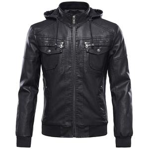 Chaqueta de cuero de piel de oveja auténtica para hombre, nueva moda, estilo Formal para motociclismo y uso diario - Product Image 1