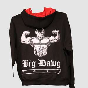 เสื้อฮู้ดสีดำ Big Dawg Xolo รุ่น Red Edition พร้อมซิป ดีไซน์ลายพิมพ์สกรีนแบบเรียบ ผ้าถัก มีไซส์ XL/XXS - Product Image 1