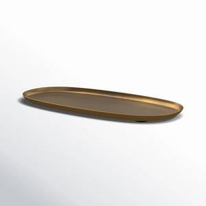 Plateau de service ovale avec finition polie idéal pour organiser des objets décoratifs et rehausser le style de la maison - Product Image 2