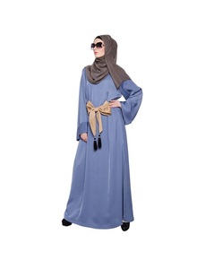 Dernière Daisy Drill Lin Abaya Dubaï et Turquie Style Moderne Casual Front Open Dress pour les Musulmans Long & Modeste - Product Image 4