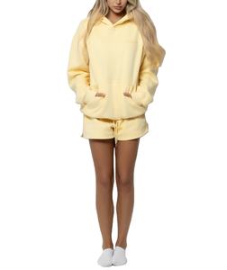 Conjunto de 2 Piezas con Logotipo Personalizado, Hombros Caídos, Conjunto Deportivo, Conjunto Oversize para Mujer, Conjunto de 2 Piezas para Mujer 2026 - Product Image 1