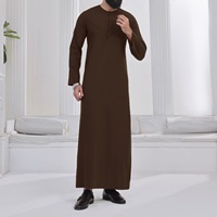 Toptan Premium Günlük Polyester Kumaş Emirati Töbesi Orta Doğu İslami Giysisi 2 Yan Cep İç Cep Telefon Cebi